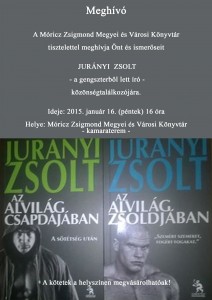  Jurányi Zsolt – a gengszterből lett író – közönségtalálkozó @ Móricz Zsigmond Megyei és Városi Könyvtár | Nyíregyháza | Szabolcs-Szatmár-Bereg | Magyarország