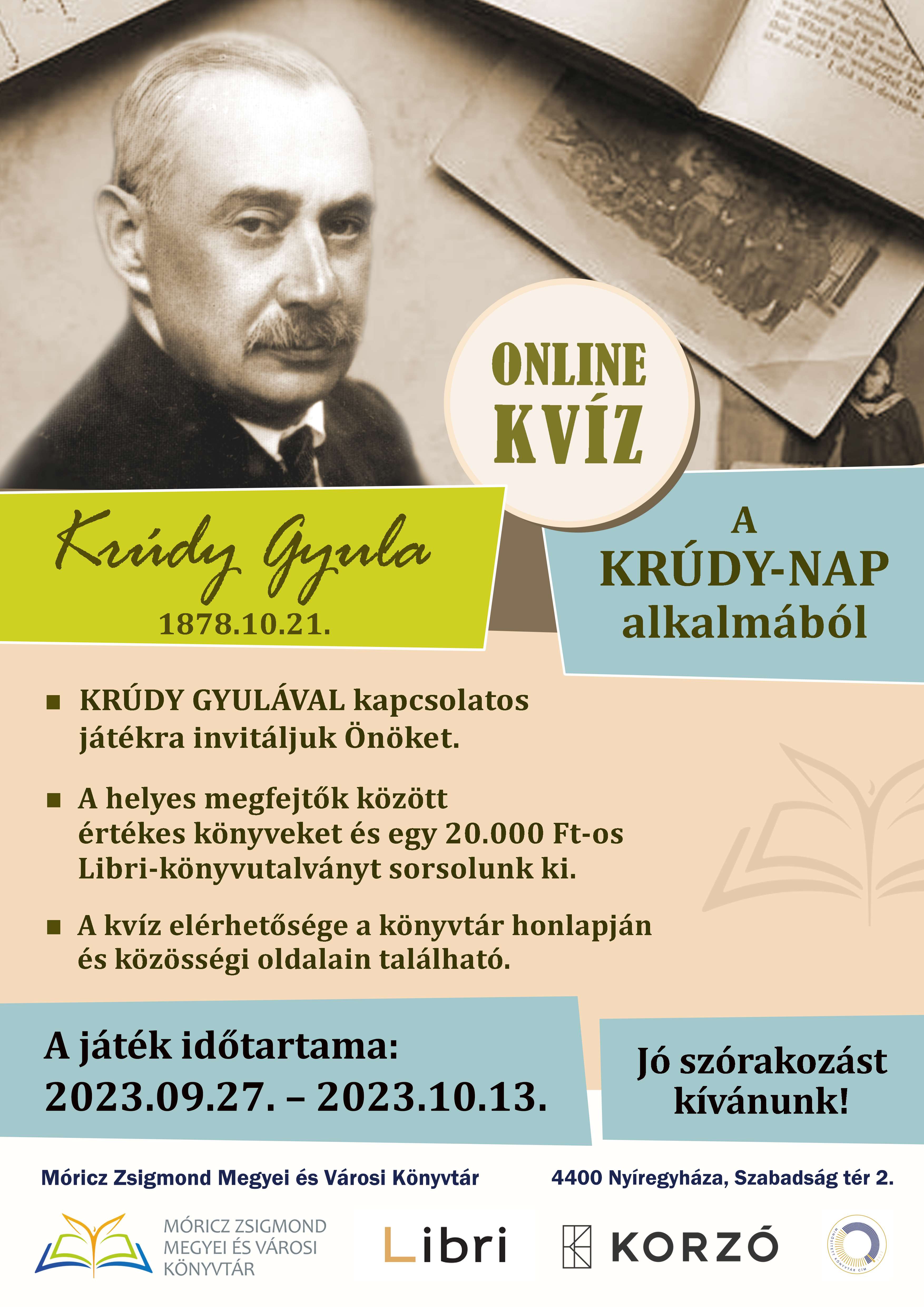 Krúdy Gyula_Kvíz Plakát